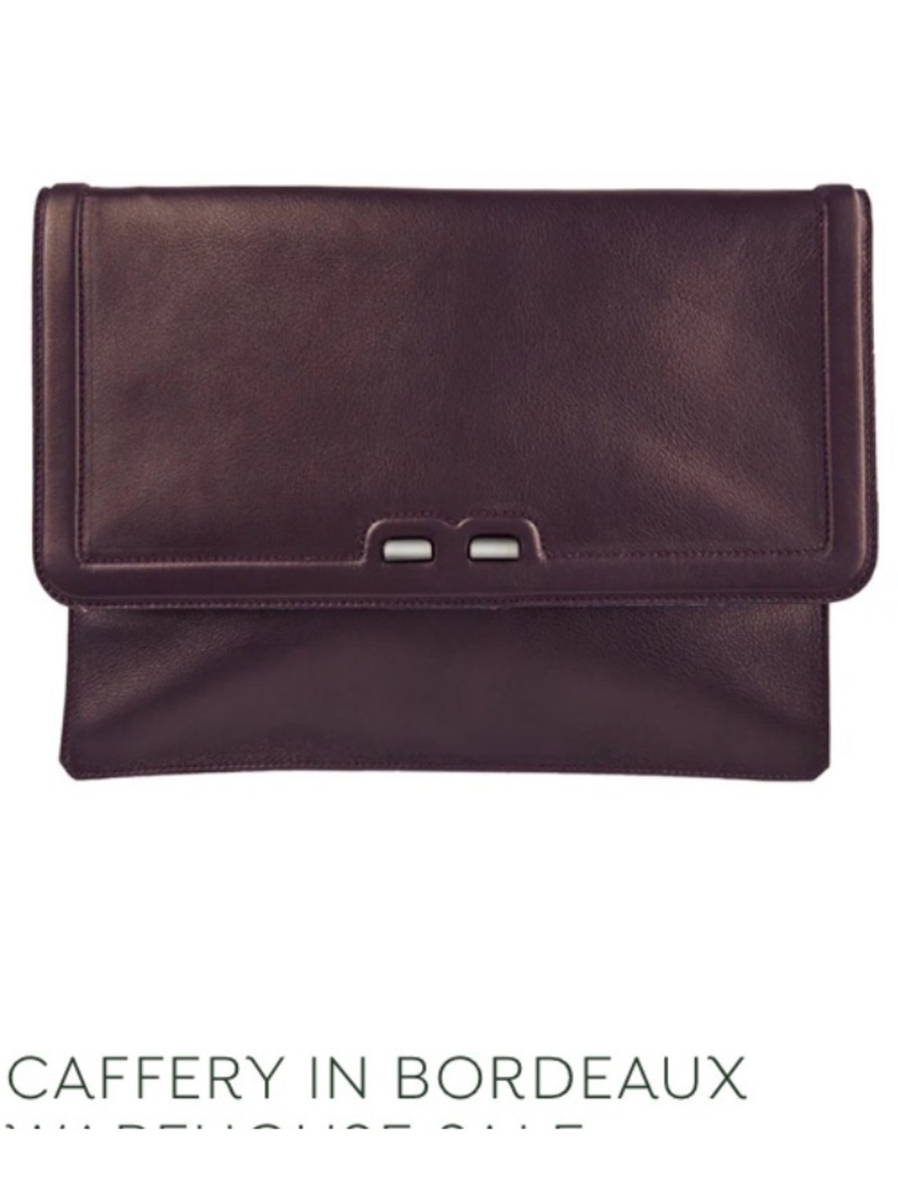 Bene CAFFERY IN BORDEAUX Leather Envelope Clutch